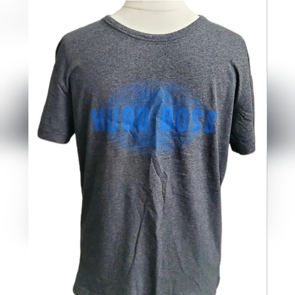 HUGO BOSS MEN'S TEE 1 T-SHIRT Blue Large 42" modern fit - Picture 2 of 8